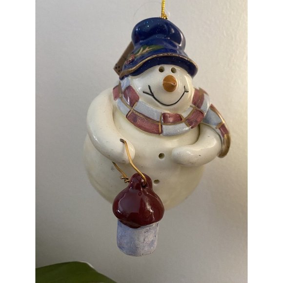 Crazy Mountain Ceramic Large Ornament Snowman Holding Lantern‎ Vintage 2000 NWT - Picture 10 of 16